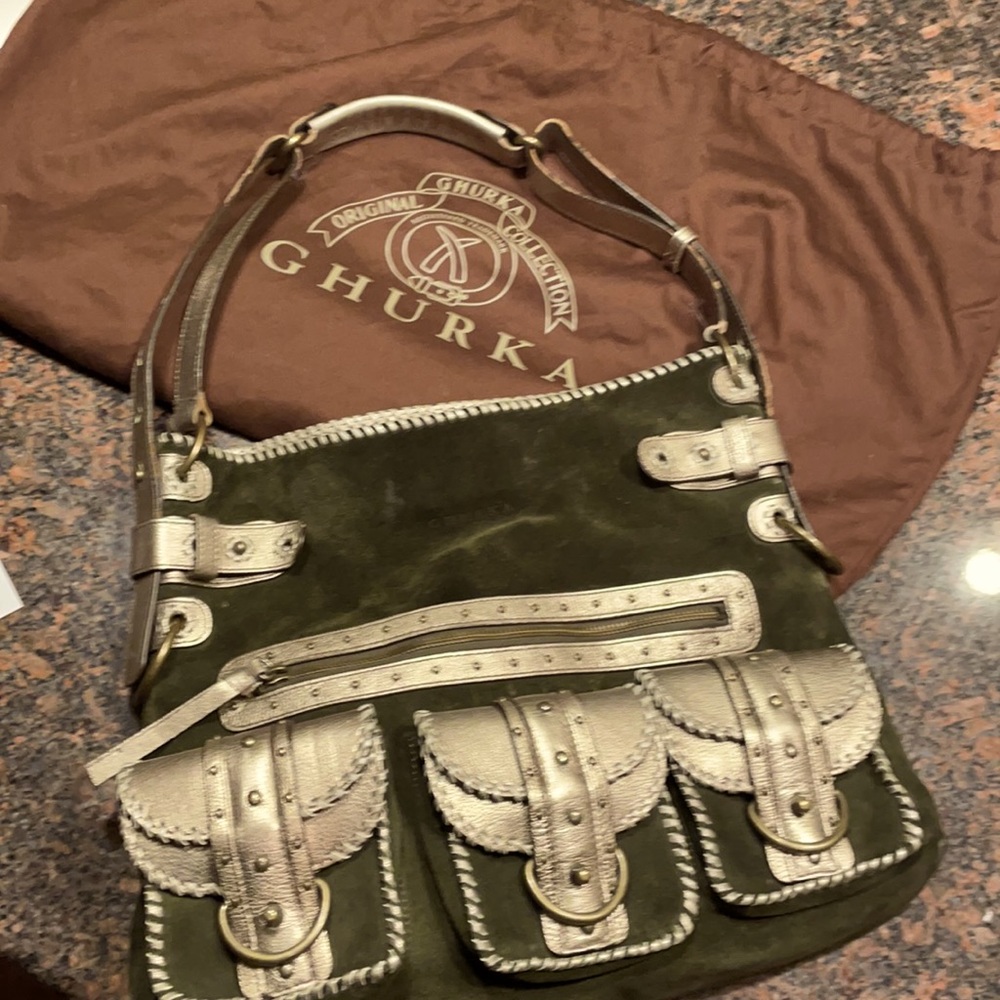 Gently used GHURKA bag in forest green